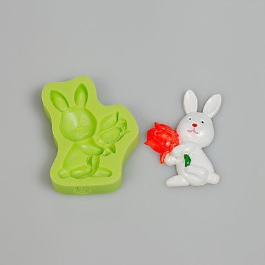 Y&XL&H Easter Bunny Tulip Silicone Mould Fondant Cake Decorating Tools for Chocolate Cupcake Candy Polymer Clay...