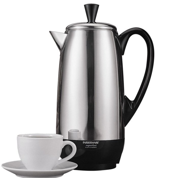Farberware FCP412 12-Cup Percolator, Stainless Steel