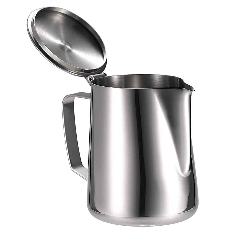 Anself Stainless Steel Milk Frothing Pitcher Coffee Foam Container Milk ...