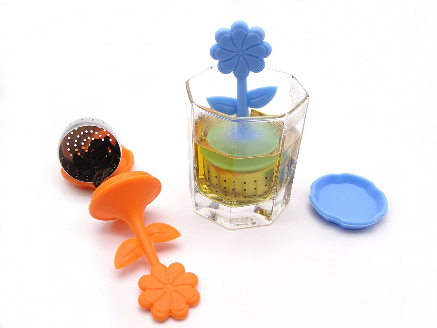 Kingway tea infuser set best for flower tea filter includes silicone