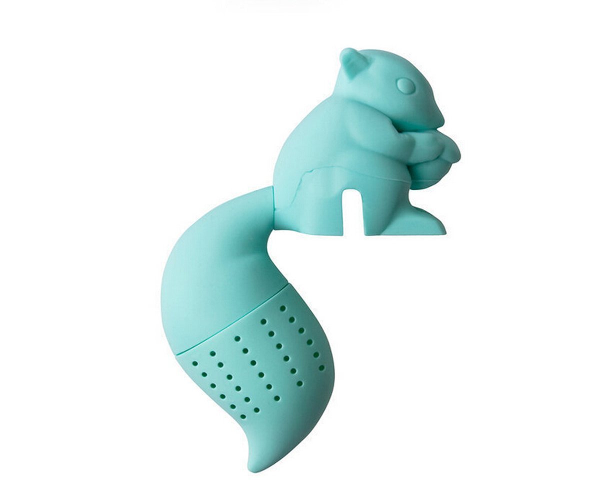 Silicone Cute Squirrel Shape Tea Infuser Loose Leaf Silicone Strainer ...