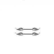 Dedegui 316l Stainless Steel 14g Wings Nipple Rings Body Piercing Sold As a Pair N2