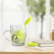 Huayoung 3-pcs Leave-shaped Silicone &amp; Stainless Steel Tea Infusers Useful Tea Filters (Orange) N2