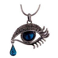 1 PC Eye Crystal Teardrop Necklace Sweater Chain Wild Christmas Gift Jewelry N2