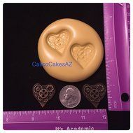 Steampunk Heart Fondant Mold Chocolate Gumpaste Isomalt Candy Soap Resin Clay