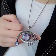 1 PC Eye Crystal Teardrop Necklace Sweater Chain Wild Christmas Gift Jewelry N4