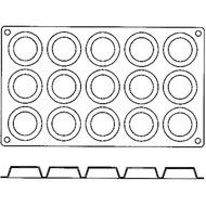 Matfer Bourgeat Silicone Gastroflex Mini Tart Pan, Sheet Of 15 257925