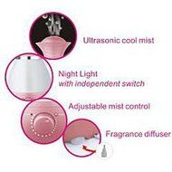 SPT Ultrasonic Pink Humidifier with Fragrance Diffuser , Breathe Easier And Sleep More Comfortably. N2