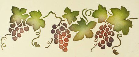 Designer Stencils C049 Small Grapevine Cake Stencil, Beige/semi-transparent