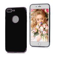 iPhone 7 Plus Case (5.5 inch) - Shockproof Soft TPU Rubber Skin Gel Bumper Case Splicing Electroplating Frame... N17
