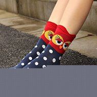 Dhnewsun Women Girls Sweet Cartoon Lovely Owl Cotton Socks N5