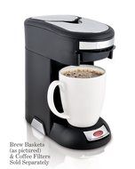 Caf&eacute; Valet Black/Silver Single Serve Coffee Brewer, Exclusively for use with Caf&eacute; Valet Coffee Packs N3