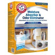 Arm &amp; Hammer FGAH32 32 Moisture Absorber &amp; Max Odor Eliminator Hanging Bag (2 Pack), 16 oz N2