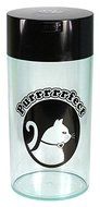 Pawvac 24 Ounce Vacuum Sealed Pet Food Storage Container; Black Cap &amp; Clear Body/Black Cat