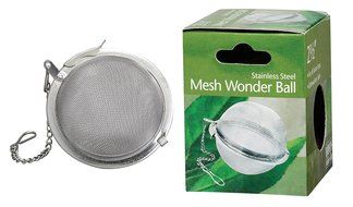 HIC Snap Mesh Tea Ball Infuser, 18/8 Stainless Steel, Carded N3