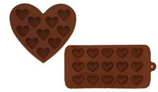 Silicone Chocolate Hard Candy Mold Set Heat Resistant - 2 Piece Set - 5.5" x 5.5", 8" x 4"