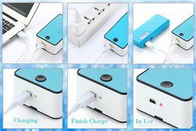 LOHOME(TM) Portable Mini USB Air Conditioning Fan Chargeable Hand-held No Leaf Fan Air Conditioner (Green) N9