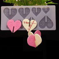 Y&amp;XL&amp;H DIY 3D Love Heart Brick Shape Chocolate Plugin Mold for Cake Decoration Silicone Material