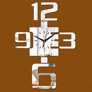 EverTrust(TM) new promotion real home decoration mirror wall clock clocks living room modern 3d quartz needle...