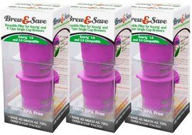 Brew and Save Refillable K Cup for Keurig 2.0 and 1.0 Brewers, 6-count