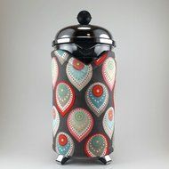 French Press Cozy, 8 cup, Peacock Decor, Insulated Cosy Cover
