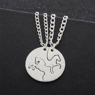 2PC Charm Animal Horse Necklaces Pendant Women Men Party Lover BFF Jewelry Gifts N5