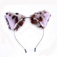 Chunlin Orecchiette Anime Neko Cosplay Halloween Party Cat Fox Ears Long Fur Ears (Black Headband) N7