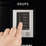 KRUPS EA8808 2-IN-1 Touch Cappuccino Fully Automatic Espresso Machine, 57-Ounce, Black