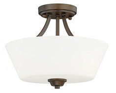 Vaxcel C0063 Calais 13-Inch Semi-Flush Mount, Venetian Bronze by Vaxcel