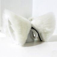 Chunlin Orecchiette Anime Neko Cosplay Halloween Party Cat Fox Ears Long Fur Ears (Black Headband) N9