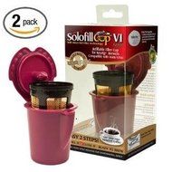 Solofill V1 GOLD CUP 24K Plated Refillable Filter Cup for Coffee Pod (2 Pack)