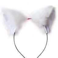 Chunlin Orecchiette Anime Neko Cosplay Halloween Party Cat Fox Ears Long Fur Ears (Black Headband) N12