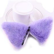 Chunlin Orecchiette Anime Neko Cosplay Halloween Party Cat Fox Ears Long Fur Ears (Black Headband) N13