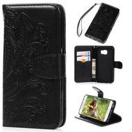 Galaxy S6 Case,Samsung Galaxy S6 Case - Wallet Flip Stand Case Embossed Plants PU Leather Case Shockproof Soft... N26