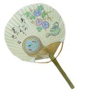 Japanese Culture Hand Fan Hand Held Fan Wood Handle, No.1