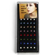 Free Shipping 48pcs Fashion Surgical Stainless Steel Nose Lip Bar Stud Ring Body Piercing N3