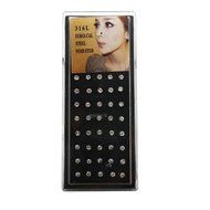 Free Shipping 48pcs Fashion Surgical Stainless Steel Nose Lip Bar Stud Ring Body Piercing N6