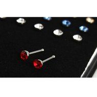 Free Shipping 48pcs Fashion Surgical Stainless Steel Nose Lip Bar Stud Ring Body Piercing N7