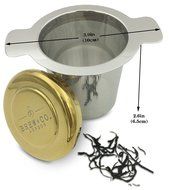 Premium Loose Tea Infuser - Extra Fine Mesh Stainless Steel Strainer - Multi Cup Filter with Coaster Drip Tray... N3