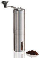 Hunan Style Manual Steel Coffee Grinder Coffee Mill,Hand Coffee Maker, Conical Burr Mill made with Brushed Stainless...