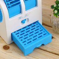 Mini Fan &amp; Portable Dual Bladeless Small Air Conditioner Water Air Cooler Powered by USB &amp; Battery N4
