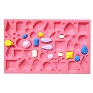 Sher Mini Diamonds Jewel Gemstone Fondant Cake Molds Chocolate Mould For The Kitchen Baking For Sugar Candy