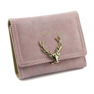 AutumnFall Women Clutch Short Christmas Elk Buckle Purse Wallet Card Holder Handbag Bag (Blue) N2