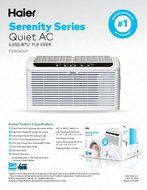 Haier ESAQ406P Serenity Series 6050 BTU 115V Window Air Conditioner with LED Remote Control N11