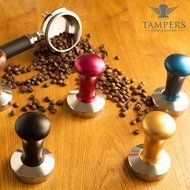Premium Espresso Coffee Tamper with Stainless Steel Base (Black) N2