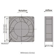 230V AC Cooling Fan. 92mm x 25mm HS N3