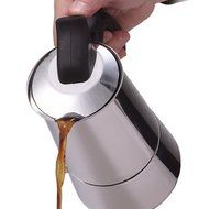 Primula 6-Cup Espresso Maker &ndash; Finely Crafted Stainless Steel &ndash; Stay-Cool Silicone Handle and a Flip Top Lid &ndash;... N3