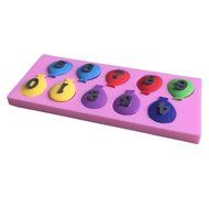 LYNCH 0-9 Number Balloon Shape Fondant Cake Decorating Tools Candy Mold,Pink