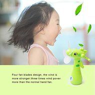 GOUP 2-PACK Summer Four Soft Fan Blades Spray Water Fans + Strong Wind Hand Mini Fans, Children and Adult Portable... N8