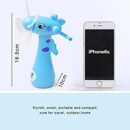 GOUP 2-PACK Summer Four Soft Fan Blades Spray Water Fans + Strong Wind Hand Mini Fans, Children and Adult Portable... N10